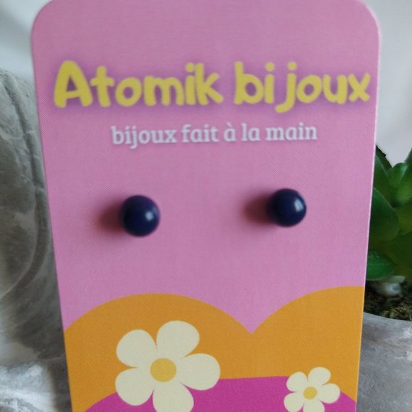 Boucles d’oreilles en argile polymère faites à la main. Handmade polymer clay - Picture 1 of 6